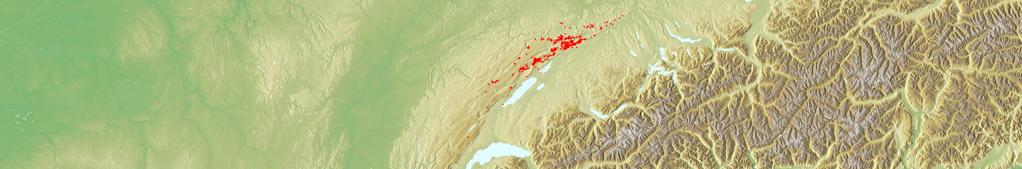 Carte de répartition de Heracleum juranum